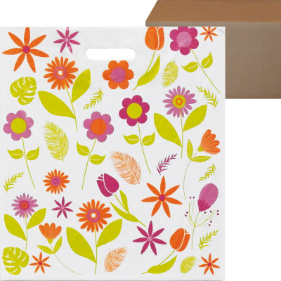 Torba Kwiaty biała DKT 38x44cm (1207)