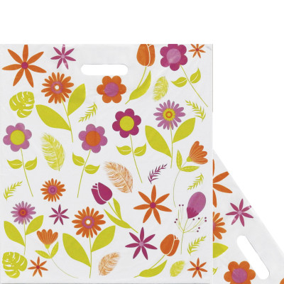 Torba Kwiaty biała DKT 30x40cm (1290)