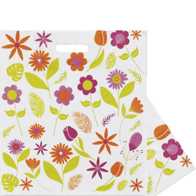 Torba Kwiaty biała DKT 30x40cm (1290)