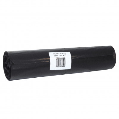 Worki na śmieci 120L, 70x110cm, 30um, 1 rolka a'25 szt.  (art. 1803)