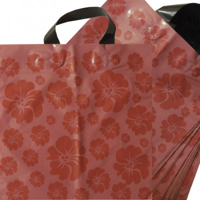 Torba Kwiaty czerwone, 32x33+4cm, 38um, 50 szt. (art. 1006)