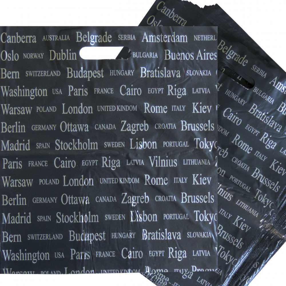 Torba Miasta, czarna DKT, 39x44+3,5cm, 55um, 50 szt. (art.1720)